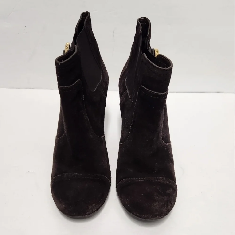 Tory Burch Adrienne Suede Wedge Ankle Booties in‎ Brown